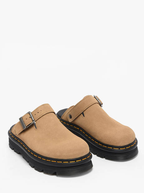 Slippers Met Platformzool Zebzag Uit Leder Dr martens Beige women 31737439 ander zicht 1
